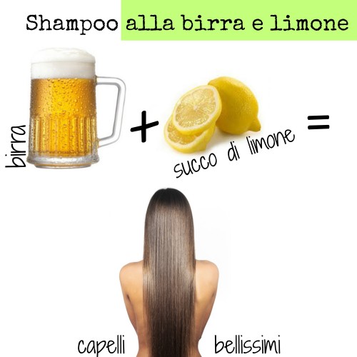shampoo alla birra e limone